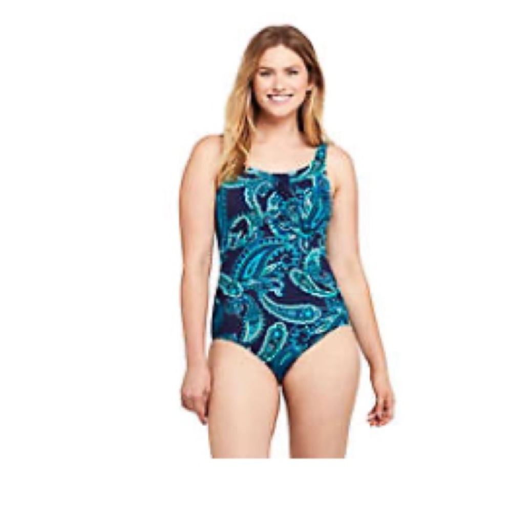 NWOT Lands End SlenderSuit Carmela Tummy Control Chlorine Resistant Swim…